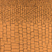 Square Machine Washable Solid Orange Modern Area Rugs, wshurb1283org