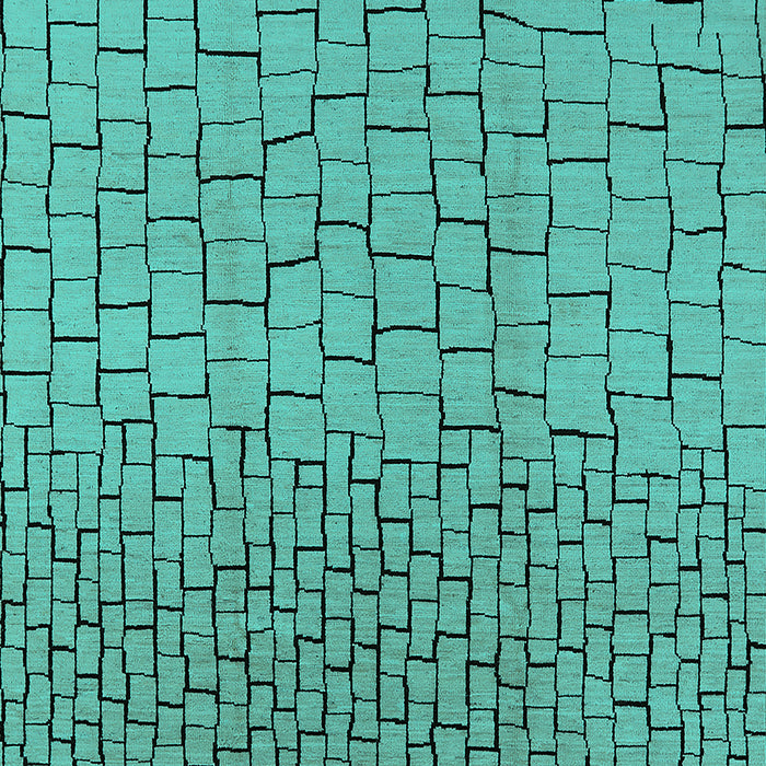 Solid Turquoise Modern Rug, urb1283turq