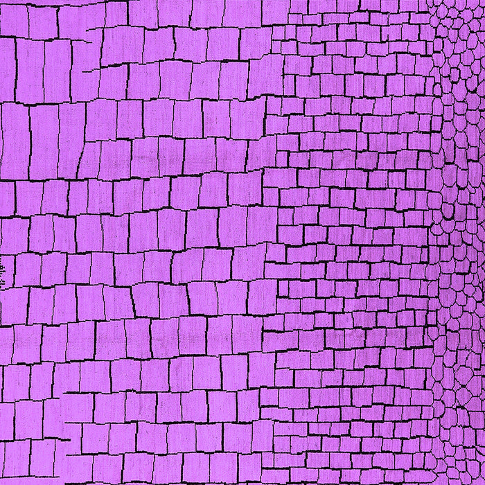 Square Machine Washable Solid Purple Modern Area Rugs, wshurb1283pur