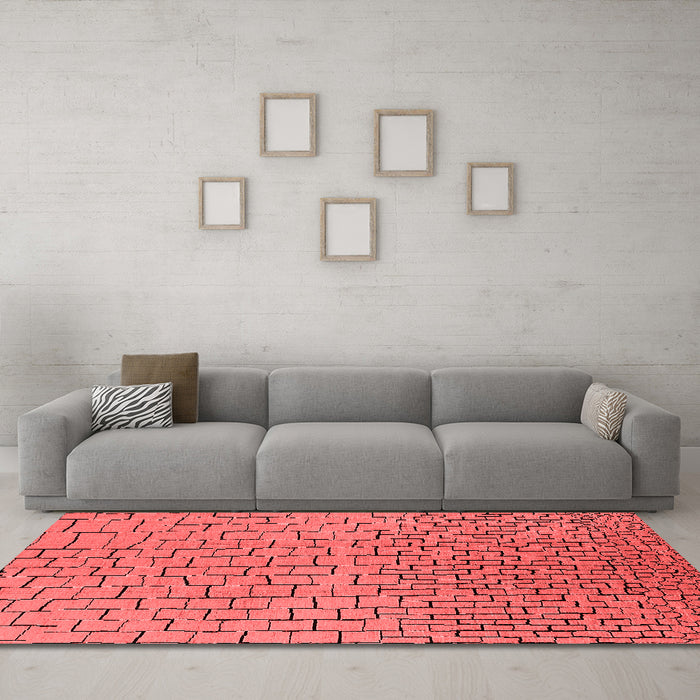 Modern Red Washable Rugs