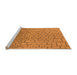 Sideview of Machine Washable Solid Orange Modern Area Rugs, wshurb1283org