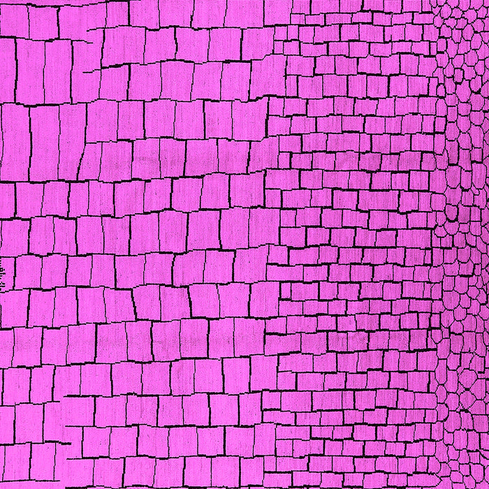 Square Solid Pink Modern Rug, urb1283pnk