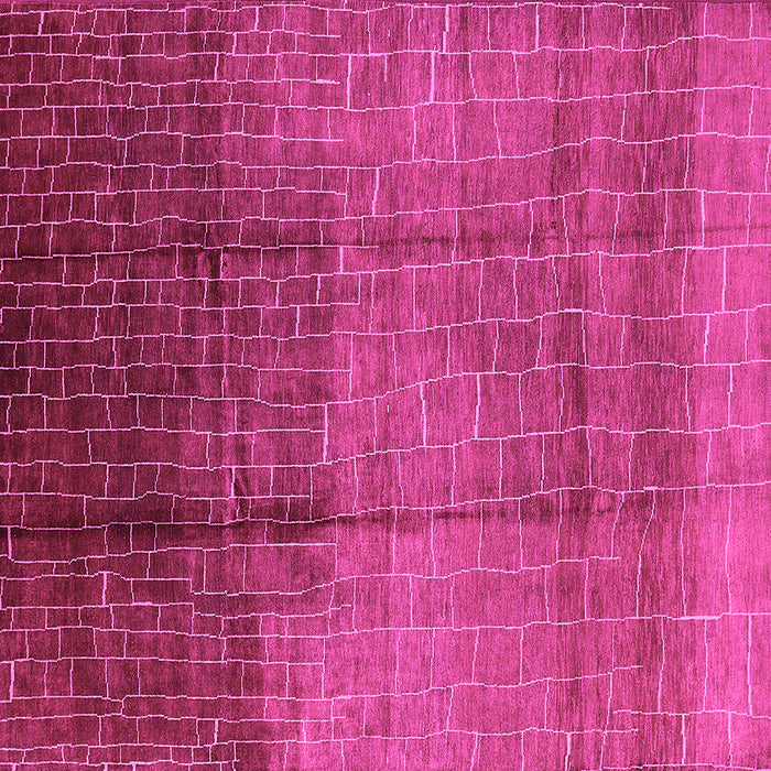 Square Solid Pink Modern Rug, urb1284pnk