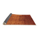 Sideview of Solid Orange Modern Rug, urb1284org