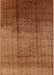 Mid-Century Modern Mahogany Brown Solid Rug, urb1284