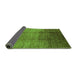 Sideview of Solid Green Modern Rug, urb1284grn