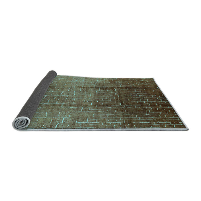 Sideview of Solid Light Blue Modern Rug, urb1284lblu
