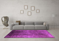 Machine Washable Oriental Purple Industrial Rug, wshurb1285pur