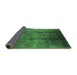 Sideview of Oriental Emerald Green Industrial Rug, urb1285emgrn