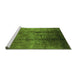 Sideview of Machine Washable Oriental Green Industrial Area Rugs, wshurb1285grn