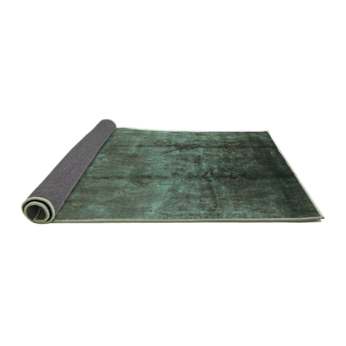 Sideview of Oriental Turquoise Industrial Rug, urb1285turq