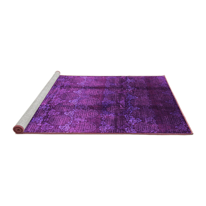 Sideview of Machine Washable Oriental Pink Industrial Rug, wshurb1286pnk