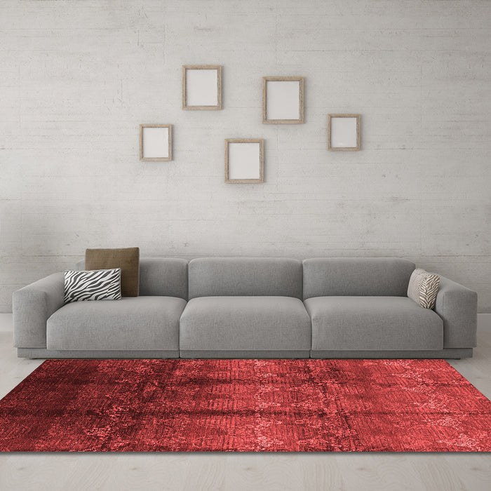 Industrial Red Washable Rugs