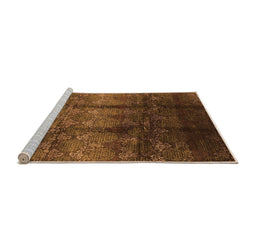 Sideview of Machine Washable Oriental Orange Industrial Area Rugs, wshurb1286org
