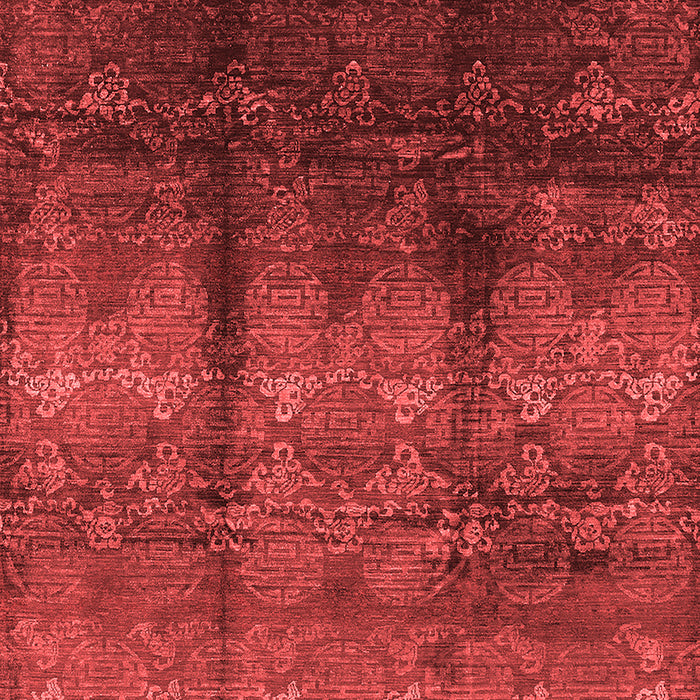 Machine Washable Oriental Red Industrial Rug, wshurb1286red