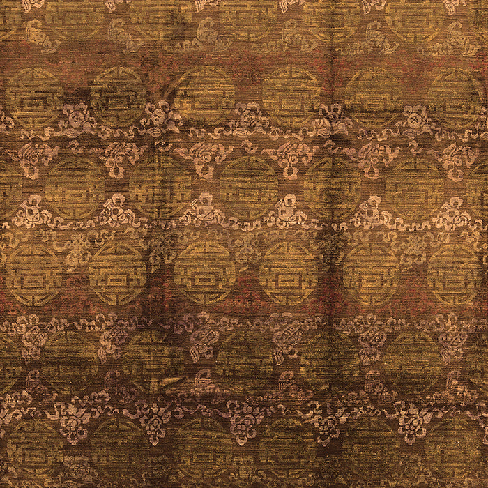 Machine Washable Oriental Orange Industrial Area Rugs, wshurb1286org