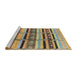 Sideview of Machine Washable Industrial Modern Sepia Brown Rug, wshurb1287