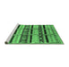 Sideview of Machine Washable Oriental Emerald Green Industrial Area Rugs, wshurb1287emgrn