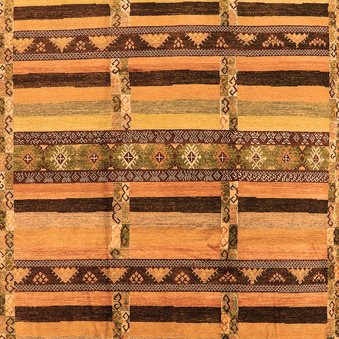 Machine Washable Oriental Orange Industrial Area Rugs, wshurb1287org