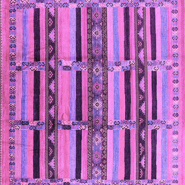 Square Machine Washable Oriental Purple Industrial Area Rugs, wshurb1287pur