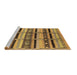 Sideview of Machine Washable Oriental Brown Industrial Rug, wshurb1287brn