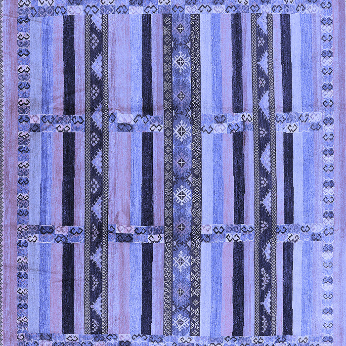 Square Oriental Blue Industrial Rug, urb1287blu