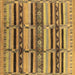 Square Oriental Brown Industrial Rug, urb1287brn