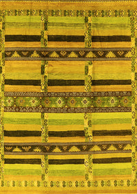 Oriental Yellow Industrial Rug, urb1287yw