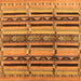 Square Oriental Orange Industrial Rug, urb1287org