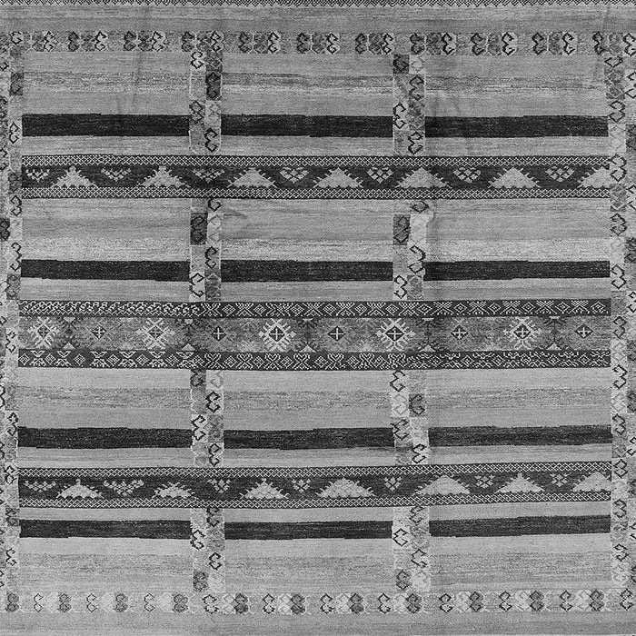 Square Oriental Gray Industrial Rug, urb1287gry