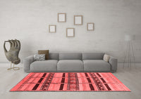 Machine Washable Oriental Red Industrial Rug, wshurb1287red