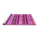 Sideview of Machine Washable Oriental Pink Industrial Rug, wshurb1287pnk