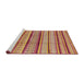 Sideview of Machine Washable Industrial Modern Orange Rug, wshurb1288