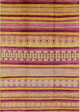 Mid-Century Modern Orange Oriental Rug, urb1288