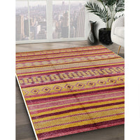 Mid-Century Modern Orange Oriental Rug, urb1288