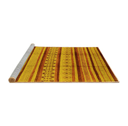 Sideview of Machine Washable Oriental Yellow Industrial Rug, wshurb1288yw
