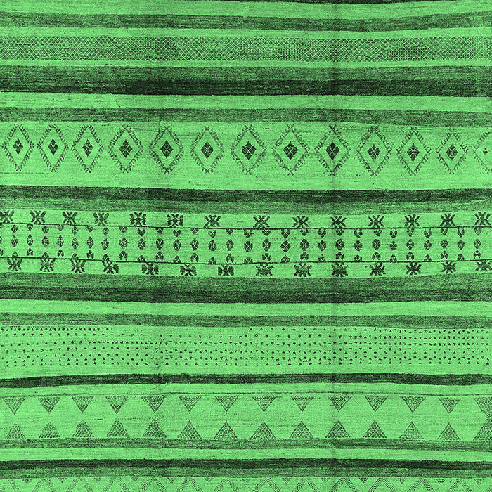 Machine Washable Oriental Emerald Green Industrial Area Rugs, wshurb1288emgrn