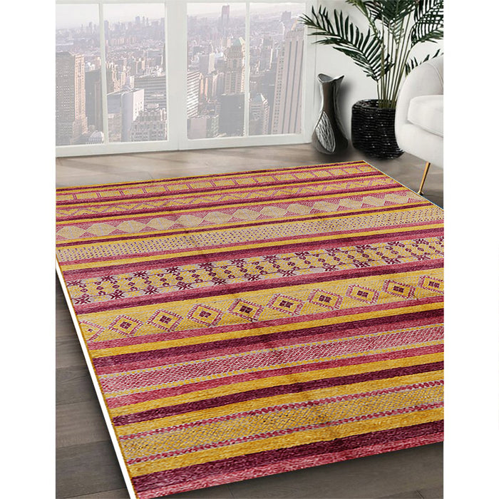 Machine Washable Industrial Modern Orange Rug in a Family Room, wshurb1288