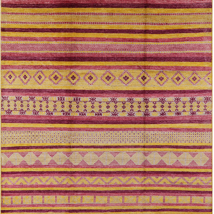 Square Machine Washable Industrial Modern Orange Rug, wshurb1288