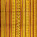 Square Machine Washable Oriental Yellow Industrial Rug, wshurb1288yw