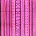 Square Machine Washable Oriental Pink Industrial Rug, wshurb1288pnk