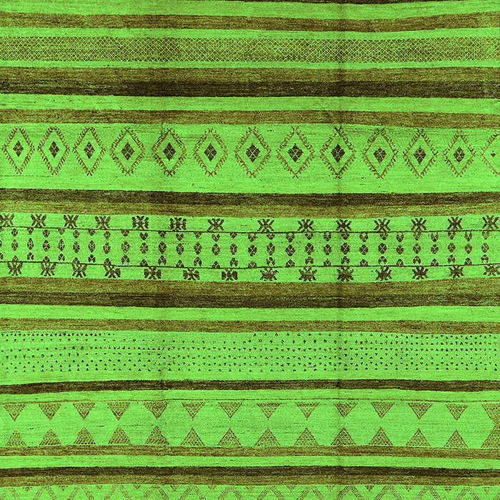 Machine Washable Oriental Green Industrial Area Rugs, wshurb1288grn