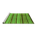 Sideview of Machine Washable Oriental Green Industrial Area Rugs, wshurb1288grn