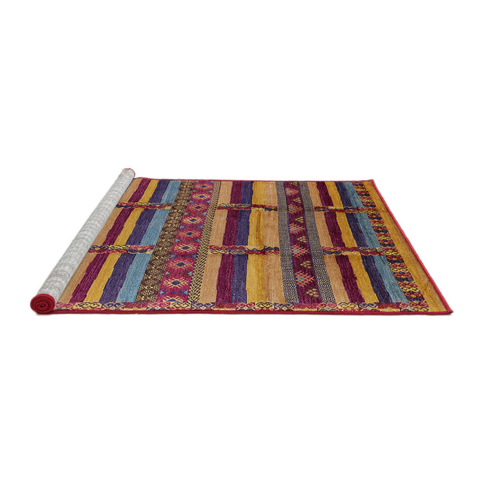 Sideview of Machine Washable Industrial Modern Dark Raspberry Purple Rug, wshurb1289