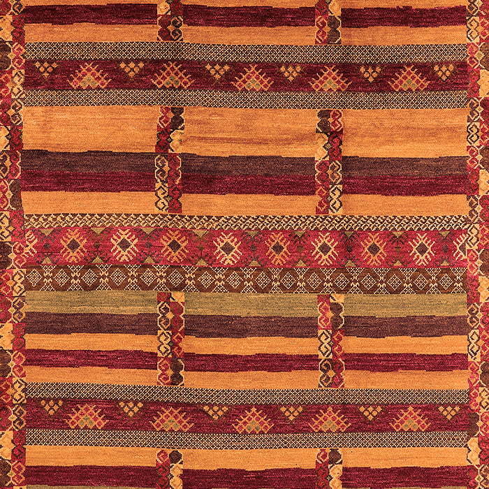 Machine Washable Oriental Orange Industrial Area Rugs, wshurb1289org