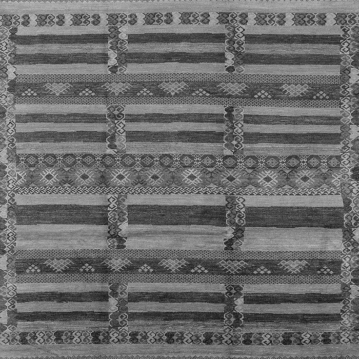 Square Machine Washable Oriental Gray Industrial Rug, wshurb1289gry