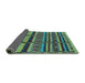 Sideview of Oriental Turquoise Industrial Rug, urb1289turq