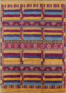 Mid-Century Modern Dark Raspberry Purple Oriental Rug, urb1289