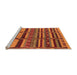 Sideview of Machine Washable Oriental Orange Industrial Area Rugs, wshurb1289org