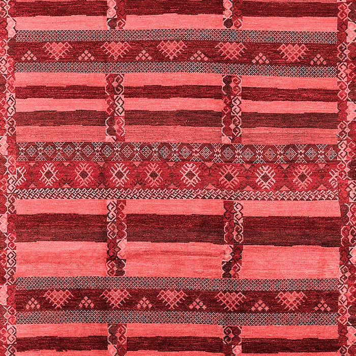 Machine Washable Oriental Red Industrial Rug, wshurb1289red